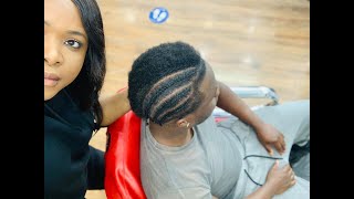 BEST HOW TO BRAID ON SHORT HAIR in real time speed FOR BEGINNERS shorthairbraider  My Grip Game [upl. by Ailet]