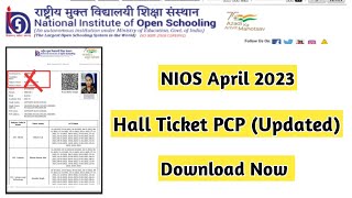 Nios April 2023 Hall Ticket PCP Updated Download  Task Is Helping NIOS nios taskishelping [upl. by Burr660]