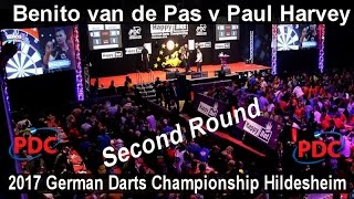 2017 German Darts Championship Hildesheim Benito van de Pas v Paul Harvey  Second Round [upl. by Selrahc]