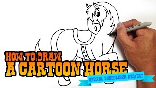 How to Draw a Horse  Step by Step for Kids [upl. by Dranoel]