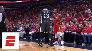 Draymond Green and Rajon Rondo get into it early in Game 3 of Warriors vs Pelicans  ESPN [upl. by Kehr]