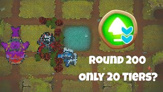 What is LEAST amount tiers required to get to ROUND 200  Bloons TD6 [upl. by Narah256]