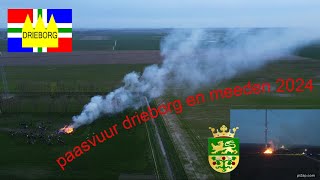 paasvuur meeden en Drieborg Oost Groningen paasvuur paashaas drone [upl. by Anyer]