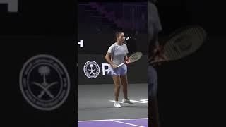 Daria Kasatkina Practice for Riyadh WTA Finals 2024 [upl. by Esiuqram]