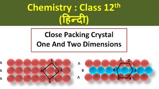 Close Packing Crystal in One And Two Dimensions Hindi  Class 12  Chemistry [upl. by Allemat]