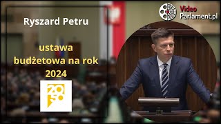 Ryszard Petru  ustawa budżetowa na rok 2024 [upl. by Uta179]