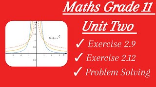 Maths Grade 11 Unit Two Problem Solving Exercise 29  Exercise 212 new curriculum [upl. by Wind]