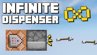 Minecraft Infinite Dispenser Using Command Block 113 Super Simple [upl. by Kroll587]