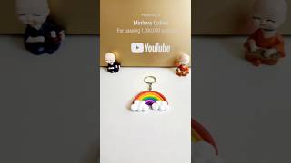 Air dry clay craft minhwacuties diy youtubeshorts 5minutecrafts Rainbow Keychain easy craft [upl. by Hazel]