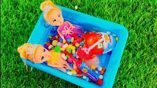 Satisfying kinder Surprise Lollipops candy and Chocolates Sweets Unpacking  Rainbow Candy ASMR [upl. by Anihc77]