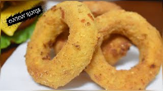 حلقات البصل المقرمشه  اعمليها فى البيت احلى واضمن I ONION RINGS [upl. by Redfield733]