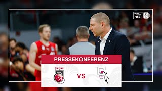 Pressekonferenz Brose Bamberg vs Telekom Baskets Bonn 75102 [upl. by Aon]