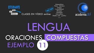 Ejemplo análisis sintáctico sintaxis ORACIÓN COMPUESTA  Lengua española  11 [upl. by Quitt]