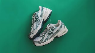 New Balance 740 quotWhite  Marsh Greenquot Review amp OnFeet [upl. by Innis]