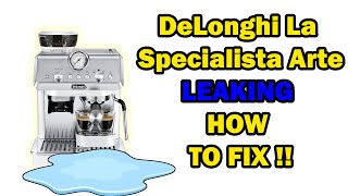 Delonghi La Specialista Arte LEAKING Water how to fix [upl. by Eenot281]