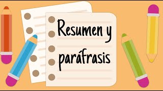 Resumen y paráfrasis [upl. by Masuh]