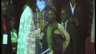 John a crippled man healed in the Robert Kayanja Nairobi Miracle Crusade [upl. by Enilorak]