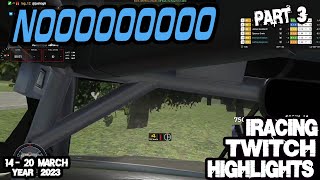 iRacing Twitch Highlights 23S2W1P3 14  20 March 2023 Part 3 Funny moves saves wins fails [upl. by Dasa870]