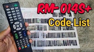 New Video RM014S Universal TV 📺 Remote Codes List  All TV Brands Codes rm014s Manual [upl. by Voletta]