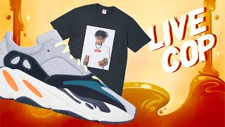 🔴 LIVE COP Yeezy 700 Wave Runner amp Supreme Week 1 [upl. by Rybma249]