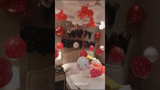 couple hotel room balloon decoration sukhdecor theme balloon decoration near me roomdecorator [upl. by Anirhtak]