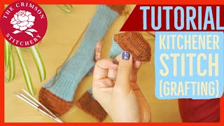 KITCHENER STITCH KNITTING TUTORIAL  How To Graft a Sock Toe  technique amp tips for cuffdown socks [upl. by Gunthar]