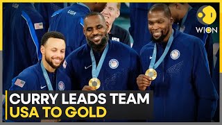 Paris Olympics 2024 USA wins fifth straight gold in mens basketball  WION [upl. by Akirdnwahs]