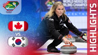 CANADA v KOREA  Round robin  World Mixed Doubles Curling Championship 2023 [upl. by Gorden518]