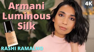 Armani Luminous Silk Foundation Wear Test amp Review  Swatches of 6 625 65 75 and 775 [upl. by Eladnwahs]