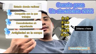 electricista en estados unidos 2022 cuánto gana un ayudante sin experiencia gerardoblogselectric [upl. by Dreda]