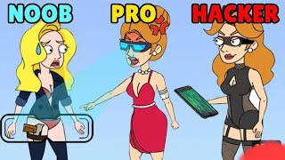 Noob vs Pro vs Hacker Girl genius [upl. by Inor112]