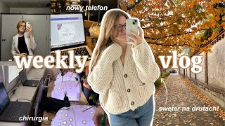 WEEKLY VLOG  chirurgia nowy telefon i sweter na drutach [upl. by Gavriella]