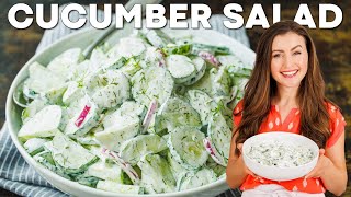 Creamy Cucumber Salad Recipe  Easy and Delicious [upl. by Alimhaj]