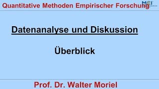 Erhebung mit Fragebogen 61 Datenanalyse und Diskussion Überblick [upl. by Einafets]