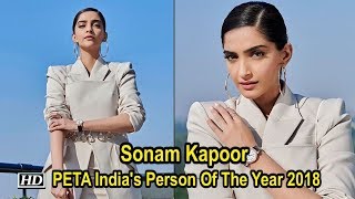 Sonam Kapoor honoured with PETA Indias Person Of The Year 2018 [upl. by Neelhtac576]