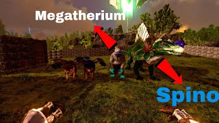 Taming Spino amp Megatherium And breeding my Griffins ark mobile arkmobile [upl. by Manuela524]