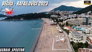 Becici 2023  obilazak dronom Rafailovici plaza otvaranje sezone Crna Gora 2023 [upl. by Nylyahs407]