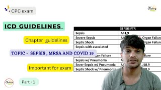 ICD guidelines ll Sepsis  MRSA  Covid 19 guidelines ll cpcexam cpc aapc medicalcoding icd [upl. by Llenyt283]