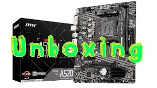 Unboxing MSI A520MA PRO Motherboard [upl. by Cozza70]