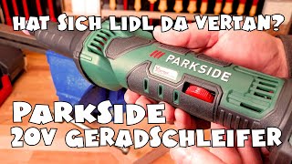 PARKSIDE® 20 V AkkuGeradschleifer PGSA 20Li A1 [upl. by Anirdnaxela]