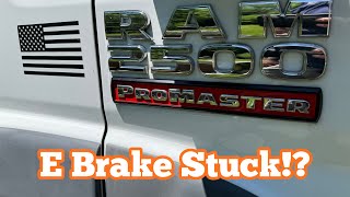 E BRAKE STUCK RAM Promaster [upl. by Tristam700]