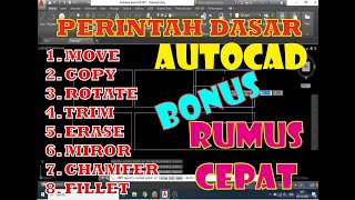 BELAJAR AUTOCAD 14 MENIT LANGSUNG MAHIR❕ TUTORIAL AUTOCAD UNTUK PEMULA [upl. by Ilanos]