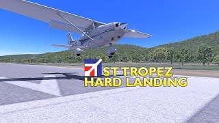 X plane 11  Airfoillabs Cessna 172  LFTZ St Tropez Hard Landing [upl. by Virgin157]