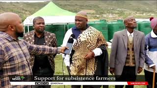 Subsistence farmers in Mqanduli receive water tanks wheelbarrows [upl. by Anatollo]