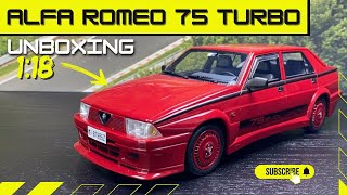 118 Alfa Romeo 75 Evoluzione Turbo Unboxing [upl. by Ettinger]