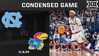 9 North Carolina vs 1 Kansas Condensed Game  202425 Big 12 Mens Basketball [upl. by Ydasahc]