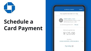 How to Schedule a Credit Card Payment  Chase Mobile® app [upl. by Einot445]