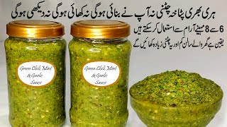 Chatpat Hari Chatni  Hari Mirch Pudina Lahsun Chatni  Chili Garlic Mint Sauce  Chutney  Chatni [upl. by Zalea755]