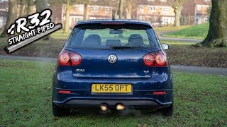 VW Golf R32 MK5 Stage 2  LOUD Exhaust and Acceleration [upl. by Virgilia]