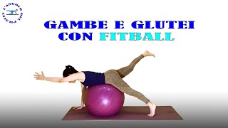 esercizi gambe e glutei con fitball  esercizi con la fitball [upl. by Sumerlin70]